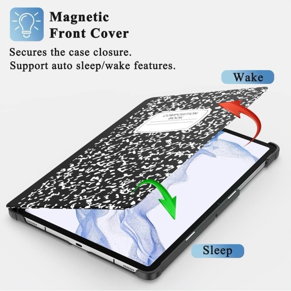 Samsung Galaxy S8/ S7 Composition Notebook Tablet Case by Supvevo - Picture 4 of 9